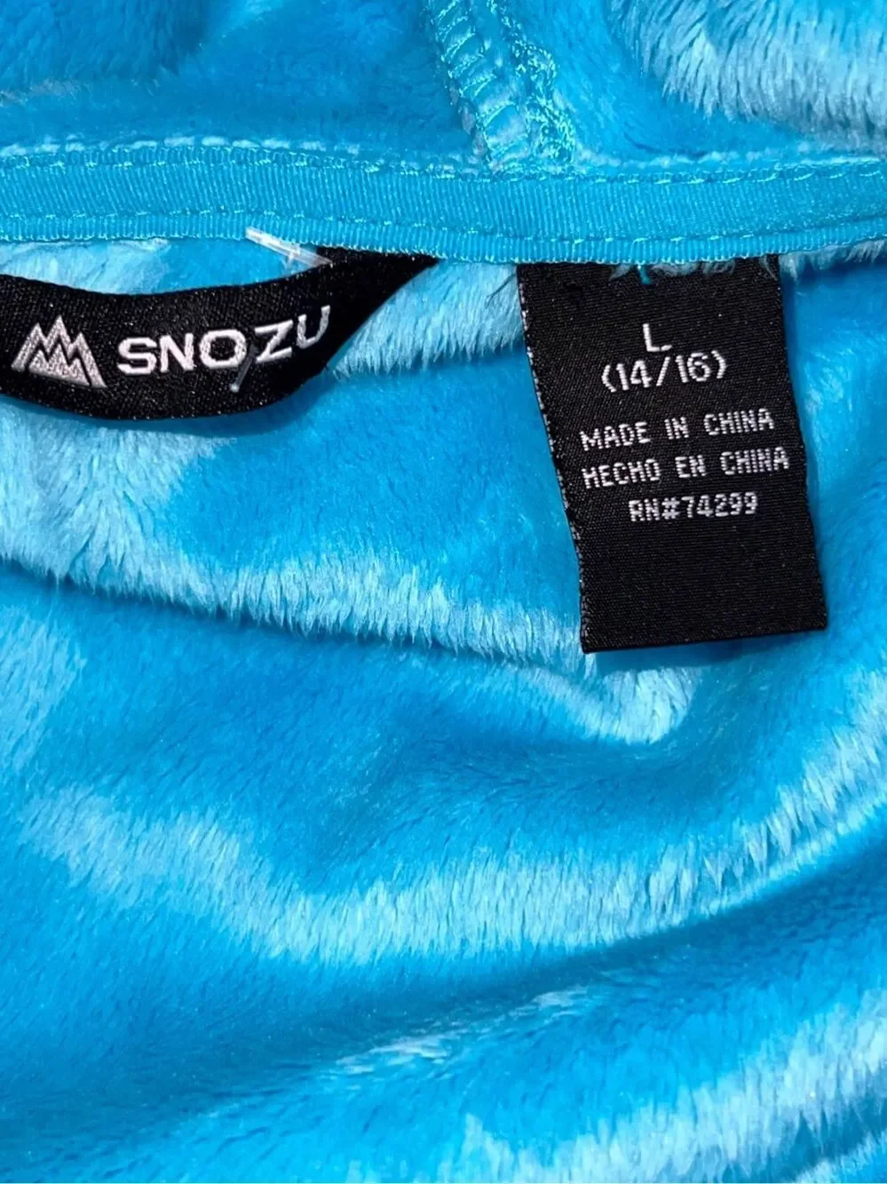 NWT Snozu Girls Hooded Fleece Lined Lightweight Jacket Size Large (14/16)